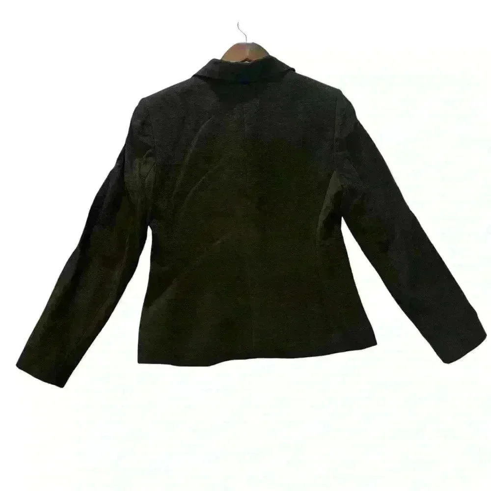 Kasper & Co ASL Vintage Green Viscose Blazer Jacket And Skirt Set Women’s Size 8